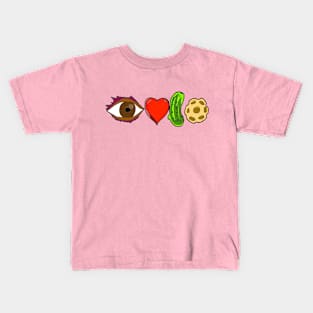 I Love Pickle Ball Brown Eye Kids T-Shirt